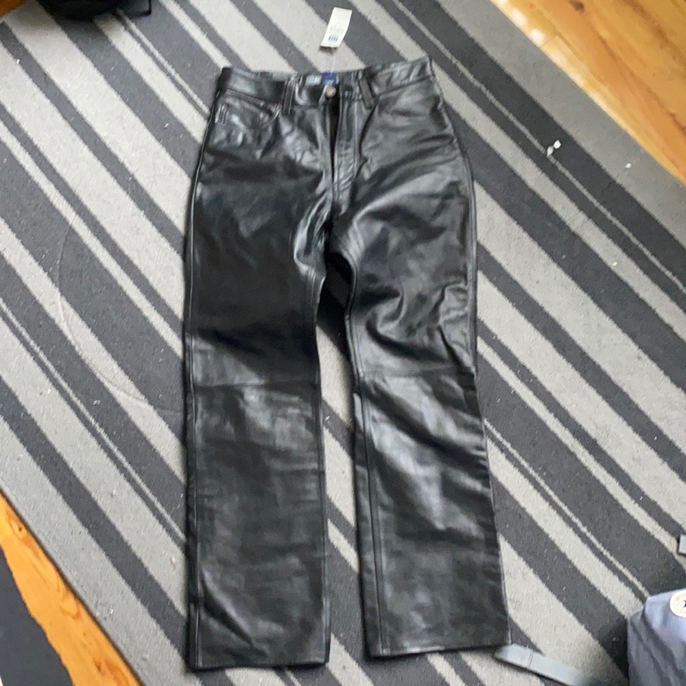 *BRAND NEW TAGS ON* Genuine Leather Pants from GAP. Most likely Womens